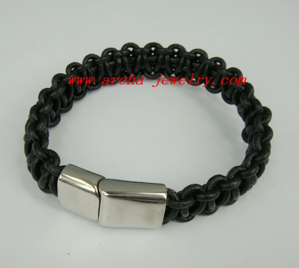 KB507-Black-Leather bracelet